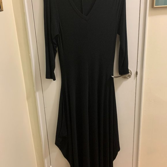 Midi Length Black Dress (Size M) - Picture 1 of 3